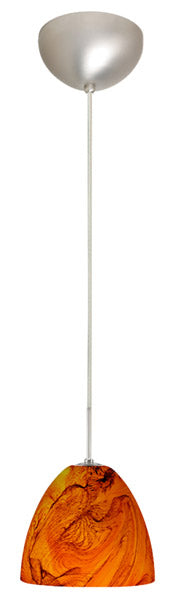 Buy satin-nickel-with-habanero-6-5-x-7-x-7-glass-and-multicolor-shade Vila Pendant by Besa