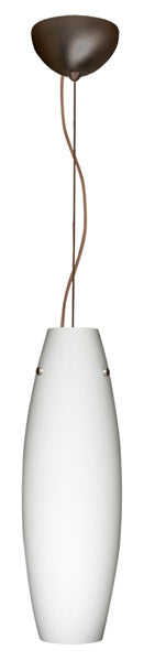 Buy bronze-with-opal-matte-18-x-6-x-6-glass-and-white-shade Tara Pendant by Besa