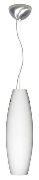 Buy satin-nickel-with-opal-matte-18-x-6-x-6-glass-and-white-shade Tara Pendant by Besa