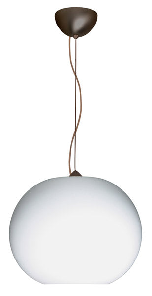 Buy bronze-with-opal-matte-11-375-x-14-5-x-14-5-glass-and-white-shade Jordo Pendant by Besa