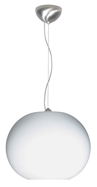 Buy satin-nickel-with-opal-matte-11-375-x-14-5-x-14-5-glass-and-white-shade Jordo Pendant by Besa