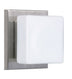 Satin Nickel with Opal Matte 4.375``x 4.375``x 2.625`` Glass and White Shade