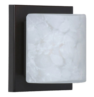 Buy bronze-with-carrera-4-375-x-4-375-x-3-glass-and-white-shade Paolo Sconce by Besa