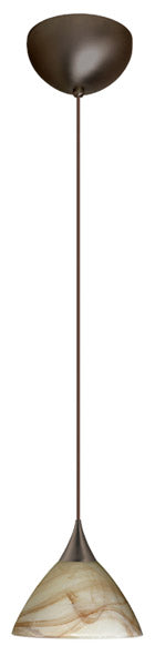 Buy bronze-with-mocha-2-875-x-5-x-5-glass-and-frosted-shade Domi Pendant by Besa