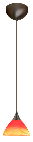 Buy bronze-with-solare-2-875-x-5-x-5-glass-and-multicolor-shade Domi Pendant by Besa