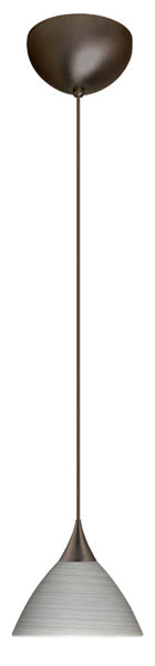 Buy bronze-with-titan-2-875-x-5-x-5-glass-and-white-shade Domi Pendant by Besa