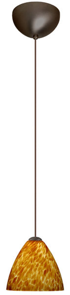 Buy bronze-with-amber-cloud-4-5-x-5-x-5-glass-and-amber-brown-shade Mia Pendant by Besa