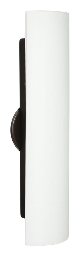 Buy bronze-with-opal-matte-21-25-x-4-75-x-3-25-glass-and-white-shade Darci Sconce by Besa