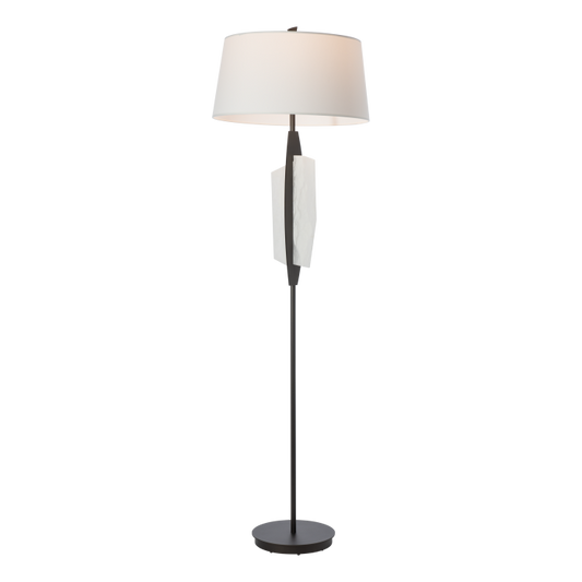 Volterra Floor Lamp by Hubbardton Forge - Bronze with Natural Anna Shade (SF) Glass [Hubbardton Forge-241106-SKT-05-AR-SF2211|MAIN]