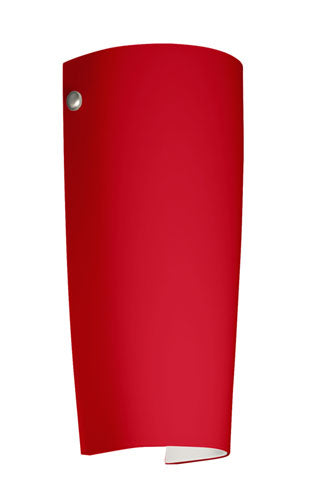 Buy satin-nickel-with-ruby-matte-11-25-x-5-x-3-875-glass-and-red-shade Tomas Sconce by Besa