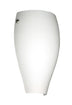 Satin Nickel with Opal Matte 11``x 7.375``x 3.625`` Glass and White Shade