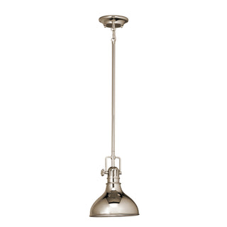 Buy polished-nickel-with-clear-fresnel-glass-and-silver-gray-shade Hatteras Bay Pendant by Kichler