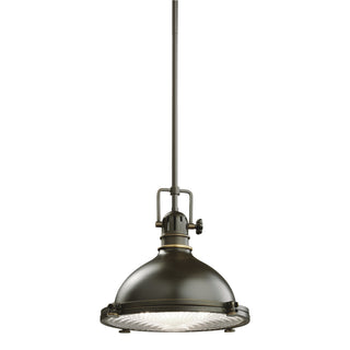 Buy olde-bronze-with-clear-fresnel-glass-and-silver-gray-shade Hatteras Bay Pendant by Kichler