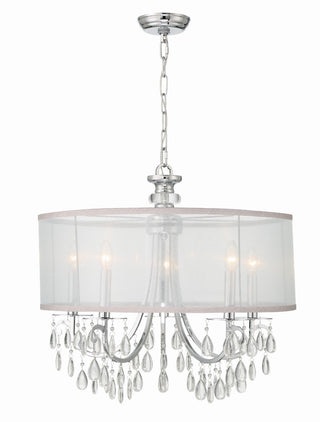 Buy polished-chrome-and-clear-shade Hampton Outdoor (Damp) Chandelier by Crystorama