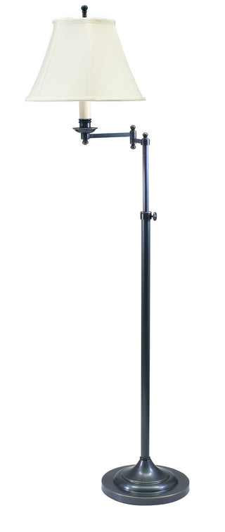 Buy oil-rubbed-bronze-with-off-white-linen-softback-glass-and-natural-cream-shade Club Floor Lamp by House of Troy