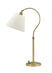 Weathered Brass with Off-White Linen Hardback Glass and Natural/Cream Shade