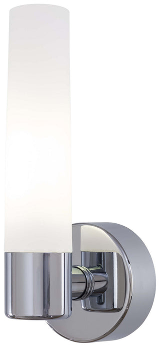 Buy chrome-with-etched-opal-glass-glass-and-opal-shade Saber Outdoor (Damp) Sconce by George Kovacs