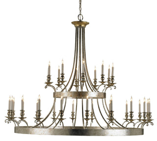 Lodestar Silver Chandelier Chandelier by Currey and Company