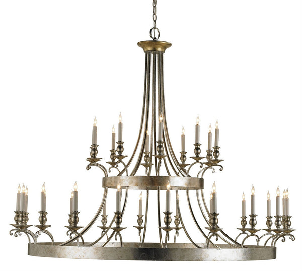 Lodestar Silver Chandelier Chandelier by Currey and Company