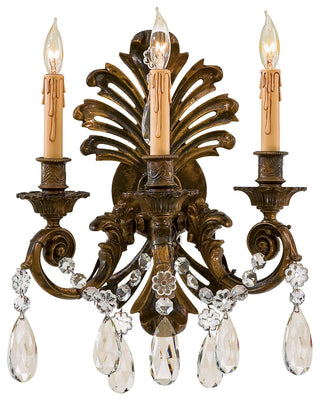 Buy oxidized-brass-with-bohemian-crystal-glass-and-clear-shade Metropolitan Family Sconce by Metropolitan