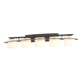Buy dark-smoke-with-opal-glass-gg-glass-and-opal-shade Ellipse Sconce by Hubbardton Forge