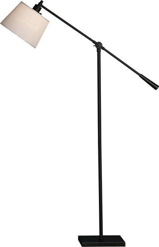 Buy matte-black-powder-coat-over-steel Real Simple Floor Lamp by Robert Abbey