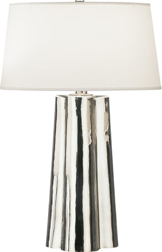 Buy silver-mercury-glass-w-polished-nickel Wavy Table Lamp by Robert Abbey