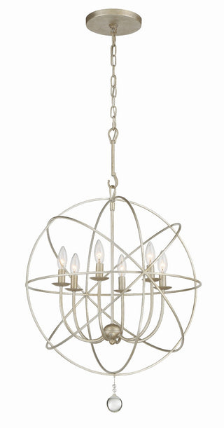 Buy olde-silver Solaris Outdoor (Damp) Chandelier by Crystorama