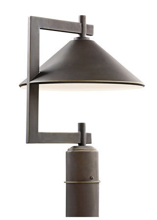 Buy olde-bronze-and-metal-shade Ripley Outdoor (Wet) Post Lantern by Kichler
