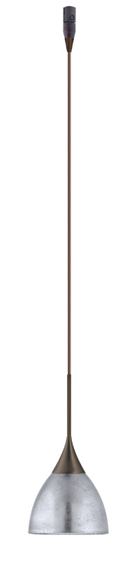 Buy bronze-with-silver-foil-glass-and-silver-gray-shade Divi Pendant by Besa