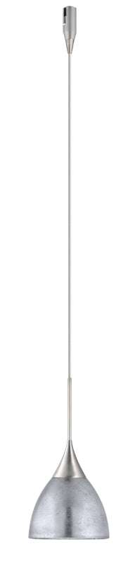 Buy satin-nickel-with-silver-foil-glass-and-silver-gray-shade Divi Pendant by Besa