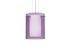 Satin Nickel with Transparent Amethyst/Opal 9.875``x 7.875``x 7.875`` Glass and Purple Shade