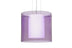 Satin Nickel with Transparent Amethyst/Opal 10.625``x 11.75``x 11.75`` Glass and Purple Shade