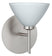 Satin Nickel with White 2.875``x 5``x 5`` Glass and White Shade