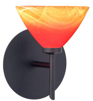 Buy bronze-with-solare-2-875-x-5-x-5-glass-and-amber-brown-shade Domi Sconce by Besa