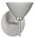 Satin Nickel with Titan 2.875``x 5``x 5`` Glass and Silver/Gray Shade
