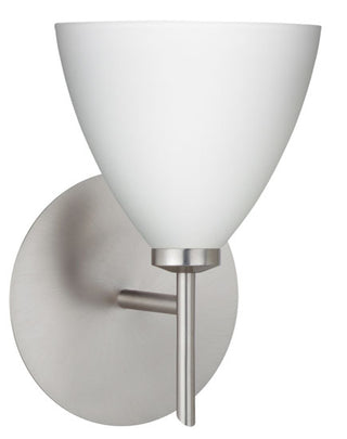 Buy satin-nickel-with-opal-matte-4-5-x-5-x-5-glass-and-opal-shade Mia Sconce by Besa