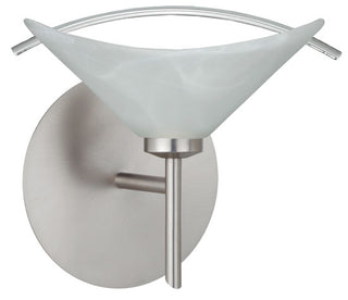 Buy satin-nickel-with-marble-clear-2-75-x-7-5-x-5-5-glass-and-clear-shade Hoppi Sconce by Besa