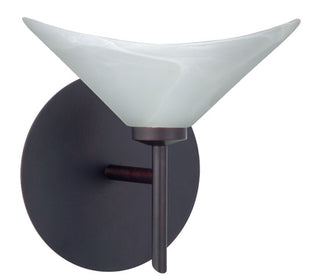Buy bronze-with-marble-2-75-x-7-5-x-5-5-glass-and-white-shade Hoppi Sconce by Besa