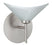 Satin Nickel with Marble 2.75``x 7.5``x 5.5`` Glass and White Shade