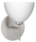 Satin Nickel with White 4``x 6``x 6`` Glass and White Shade