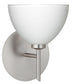 Satin Nickel with White 4``x 6``x 6`` Glass and White Shade