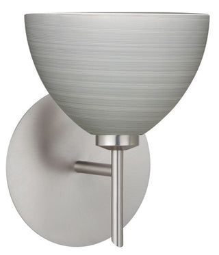 Buy satin-nickel-with-titan-4-x-6-x-6-glass-and-silver-gray-shade Brella Sconce by Besa