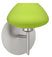 Satin Nickel with Chartreuse 3.125``x 5.375``x 5.375`` Glass and Green Shade