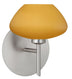 Satin Nickel with Amber Matte 3.125``x 5.375``x 5.375`` Glass and Amber/Brown Shade