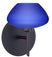 Bronze with Blue Matte 3.125``x 5.375``x 5.375`` Glass and Blue Shade