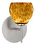 Satin Nickel with Amber Cloud 3.875``x 4.125``x 4.125`` Glass and Amber/Brown Shade