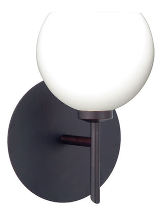 Buy bronze-with-opal-matte-3-875-x-4-75-x-4-75-glass-and-opal-shade Palla Sconce by Besa