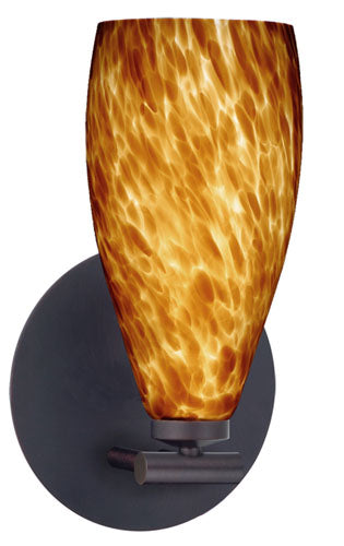Buy bronze-with-amber-cloud-7-5-x-4-x-4-glass-and-amber-brown-shade Karli Sconce by Besa