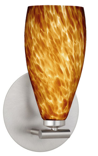 Buy satin-nickel-with-amber-cloud-7-5-x-4-x-4-glass-and-amber-brown-shade Karli Sconce by Besa